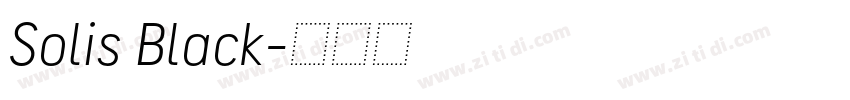 Solis Black字体转换